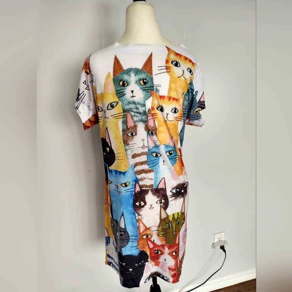 Beautiful dress for cat lovers size M - Picture 3 of 4